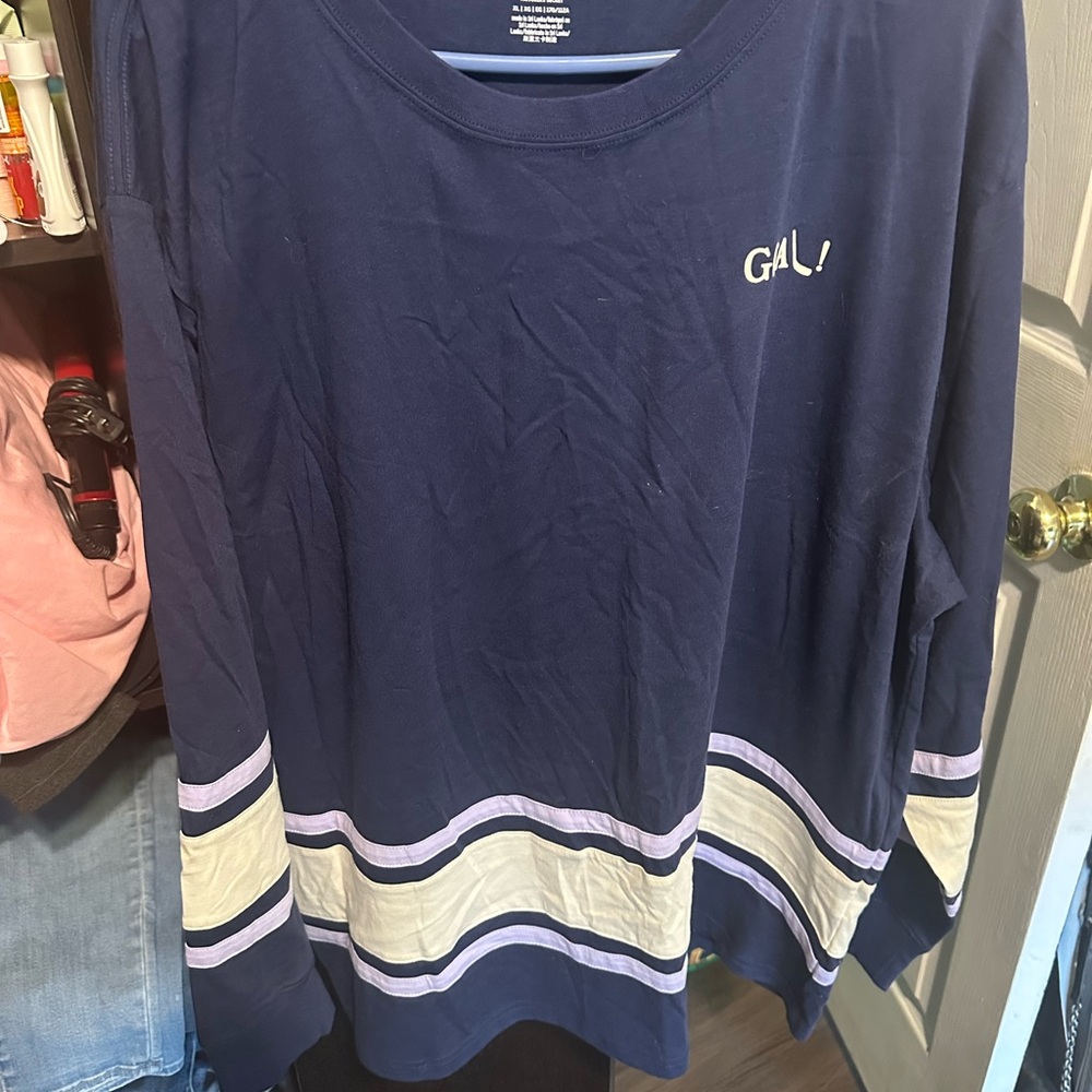 PINK Victoria's Secret Navy Long Sleeve Top